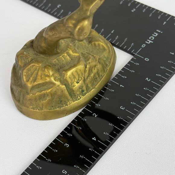 Vintage Brass Lovebird Statue Walmart Collectible Home Decor 4.5 in 1.6 lb - Picture 14 of 15